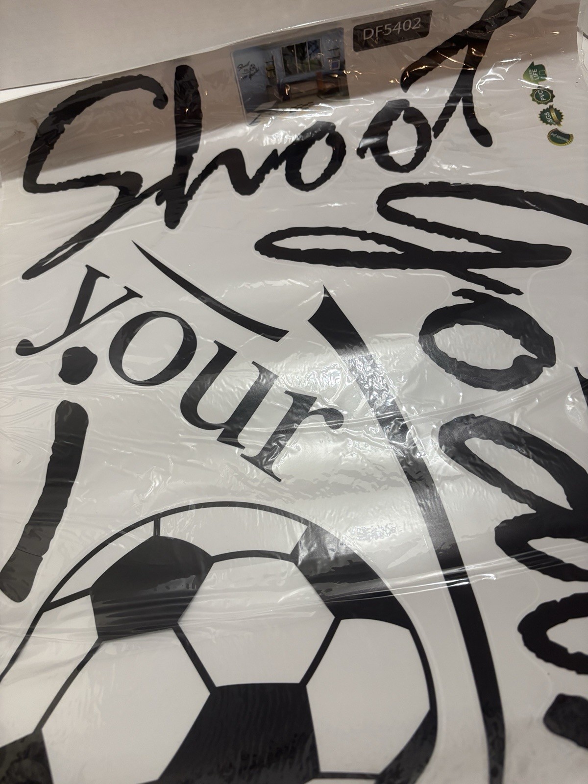 Shoot for Your Goals Football Soccer Poster Quotes Wall Decals Stickers
