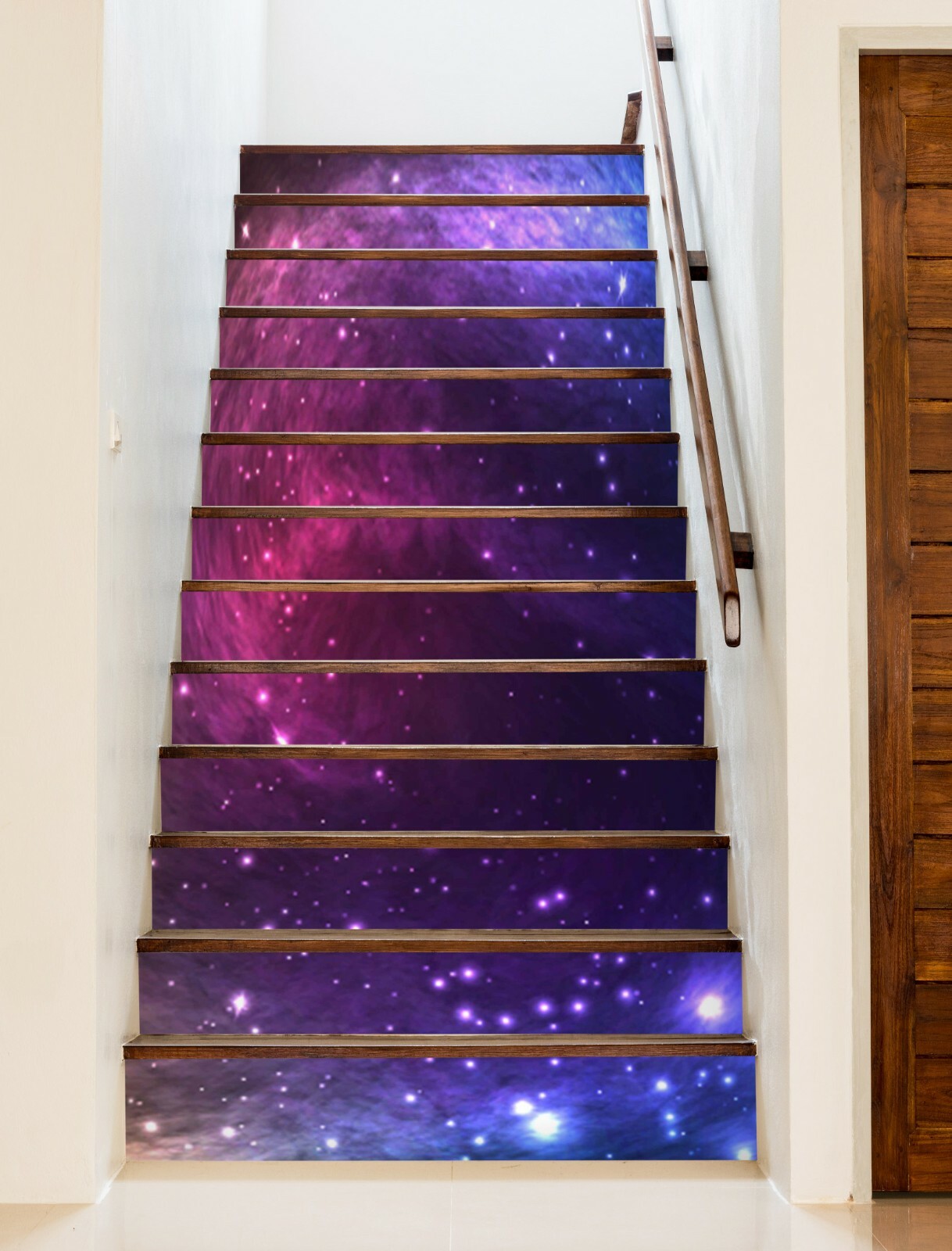 3D Purple Stars ZHU917 Stair Risers Decoration Photo Mural Vinyl Wallpaper Amy