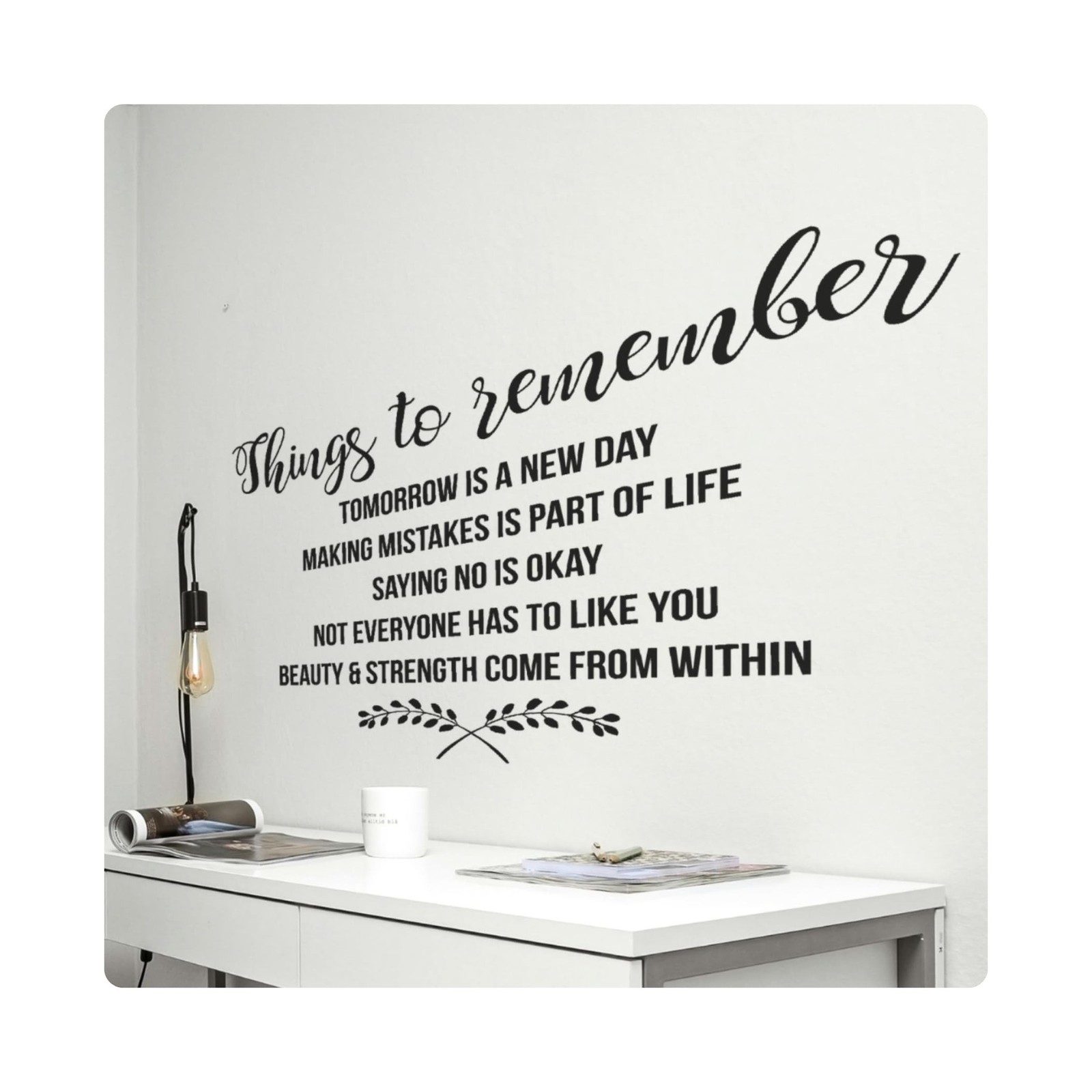 My Vinyl Story – Things to Remember Wall Decal – Inspirational Quot… Fast Ship