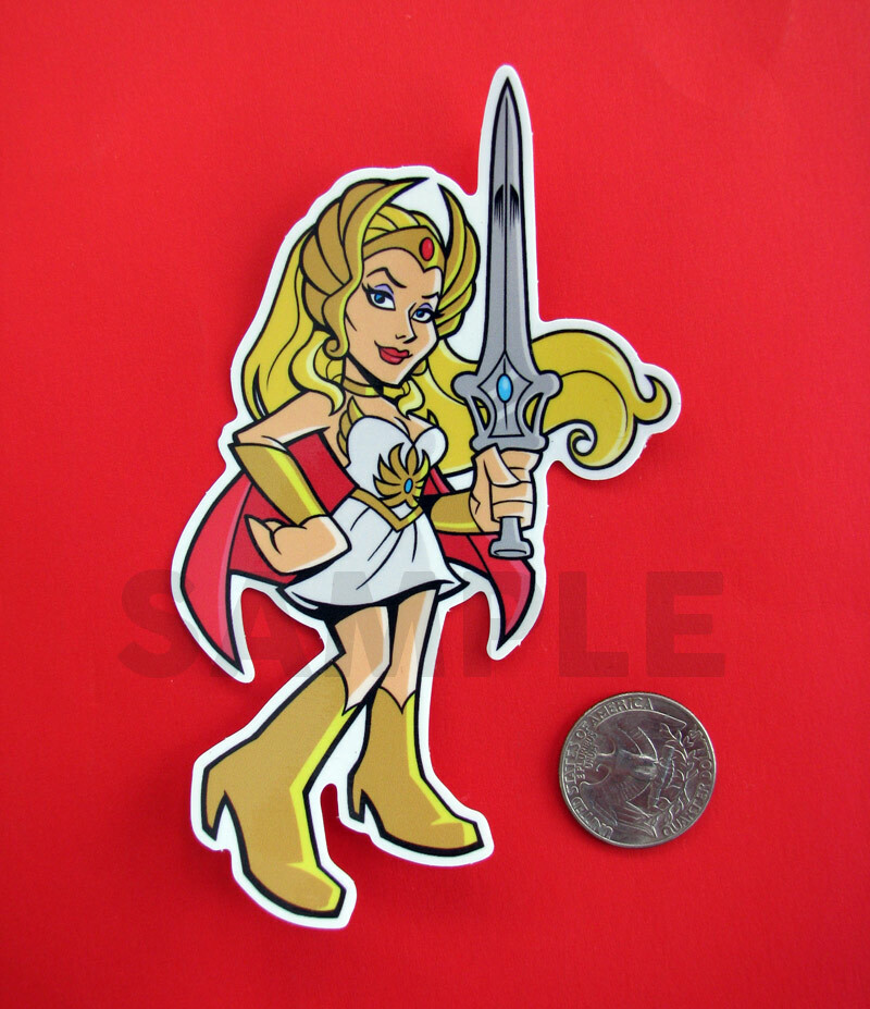She-Ra Vinyl Sticker MOTU Masters of the Universe 80s Cartoon He-man Decals