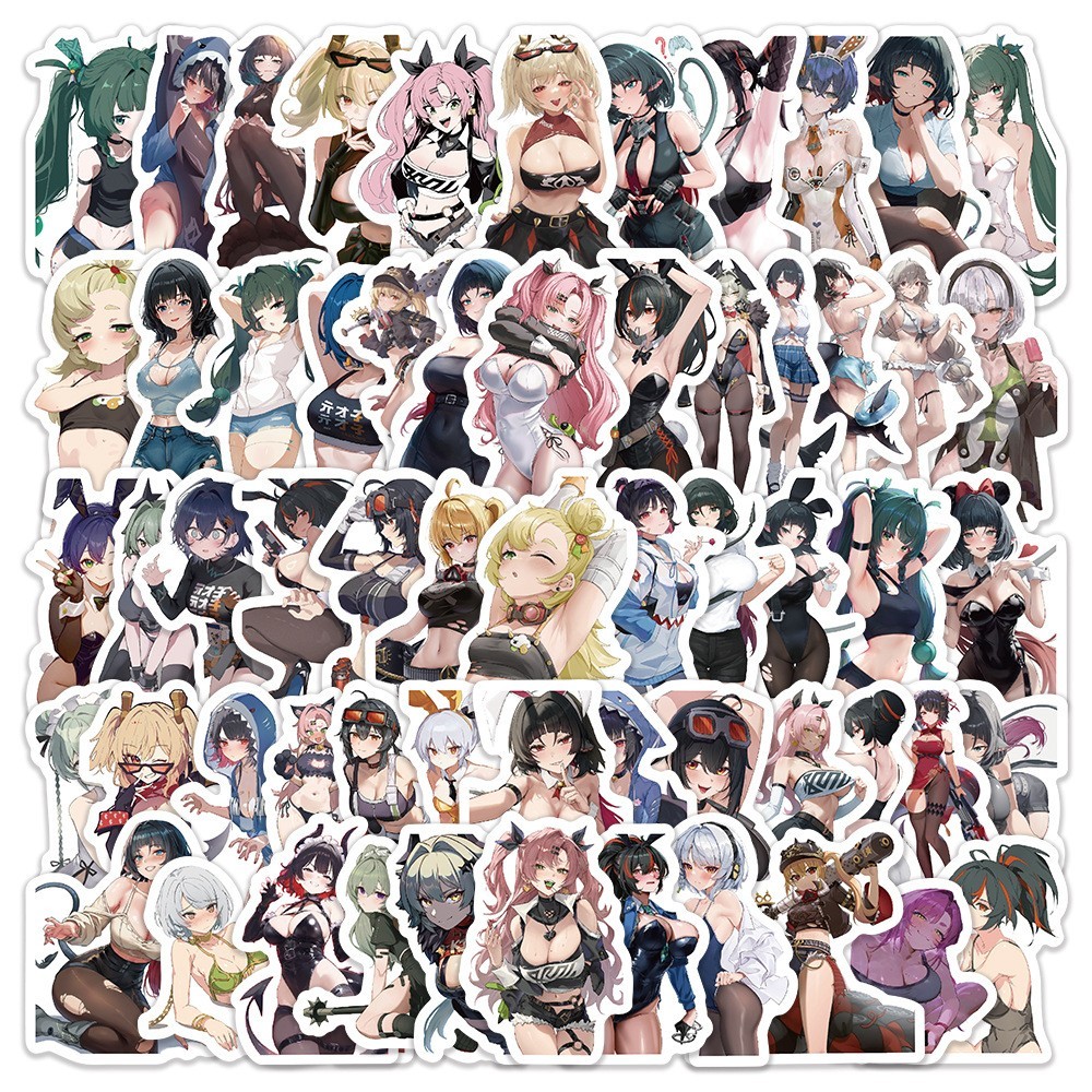 10/50pc Ahegao Hentai Cute Waifu Anime Notebook Laptop Phone Decal Sticker