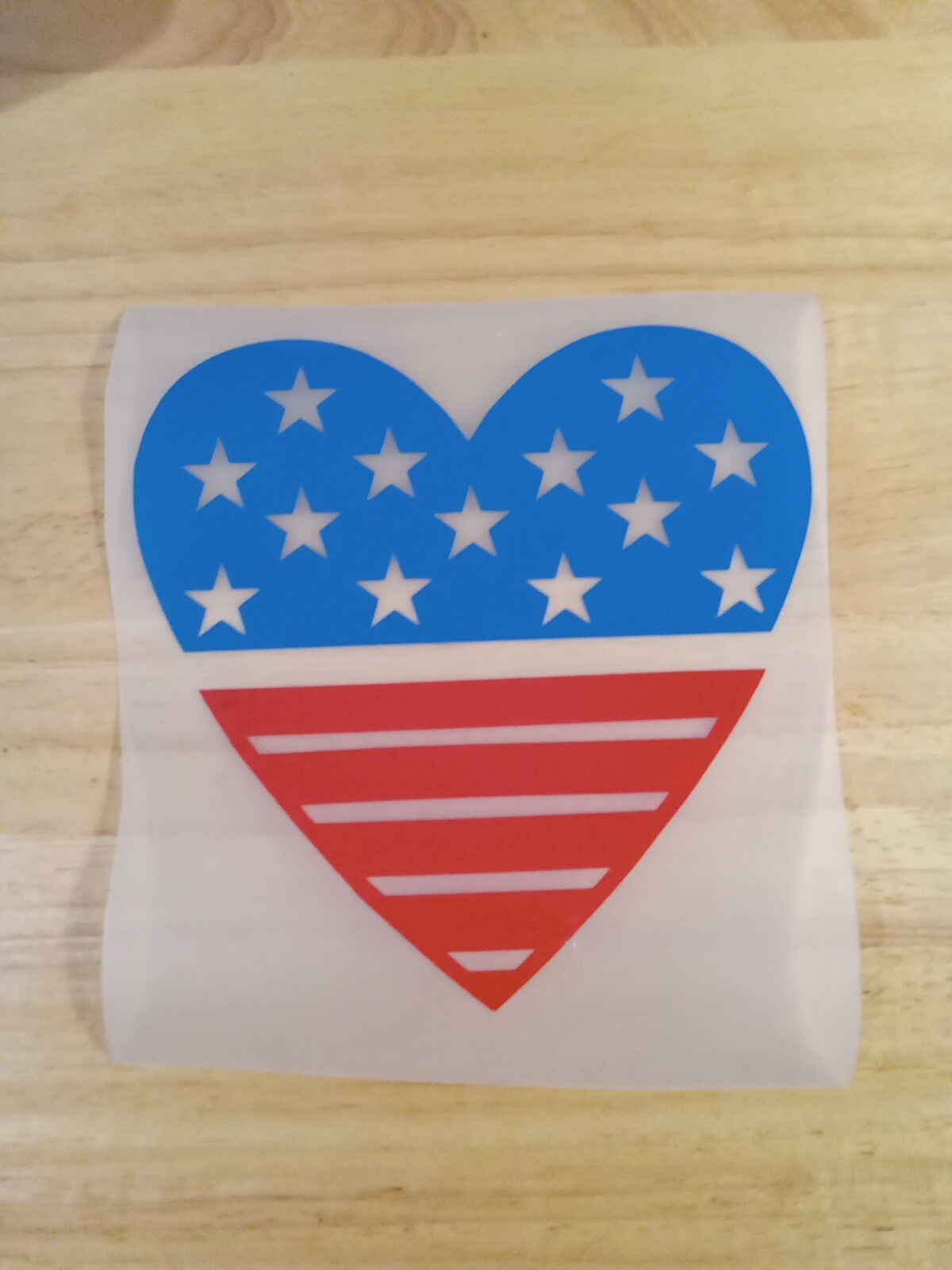 Blue And Red Heart Decal