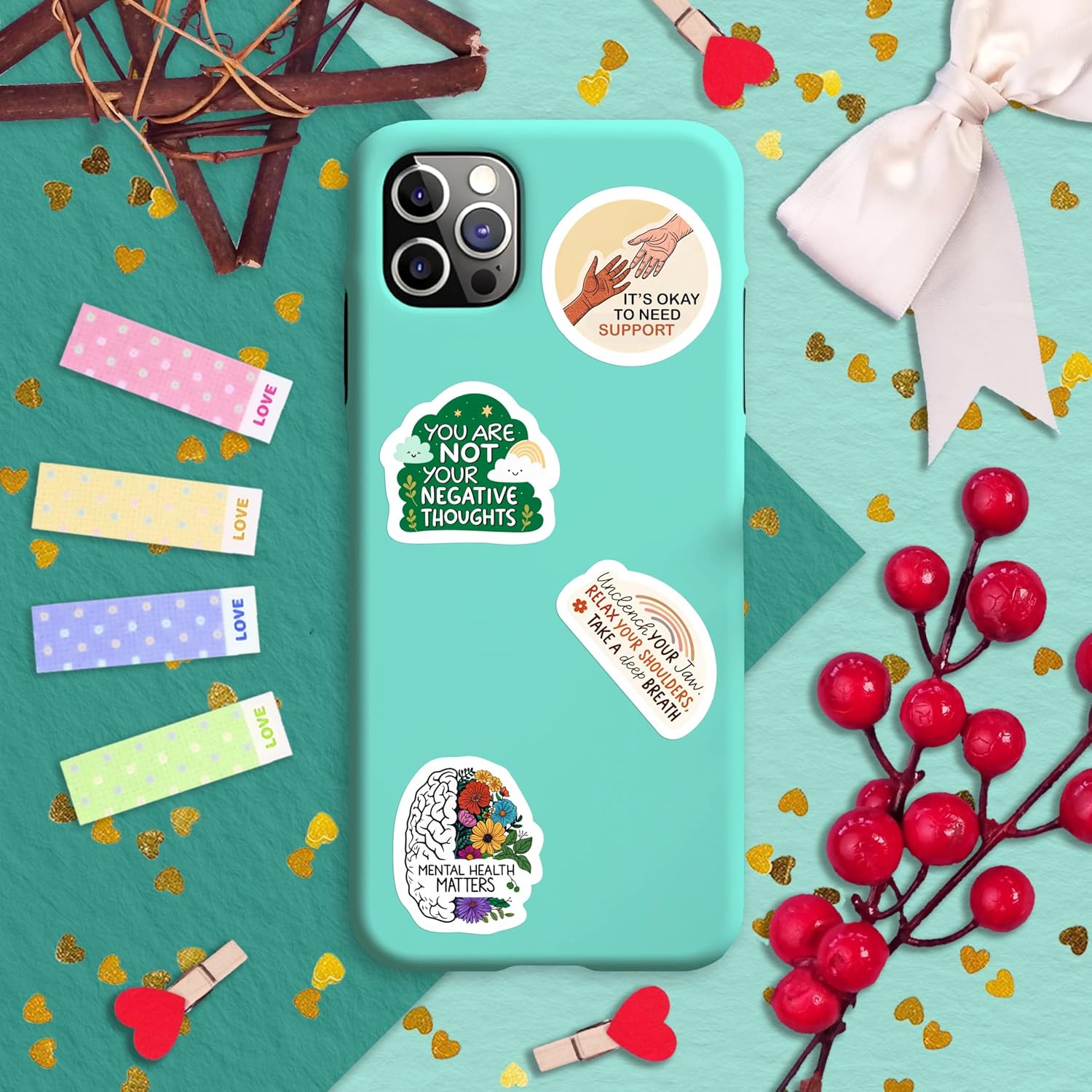 100Pcs Mental Health Stickers for Adults, for Water Bottle – Mental Health Aware