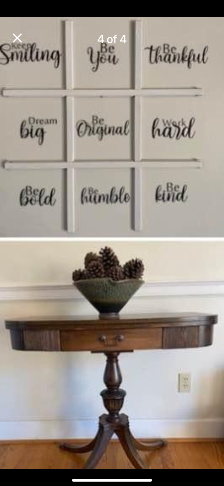 Vintage Muntin Grid wood wall decor