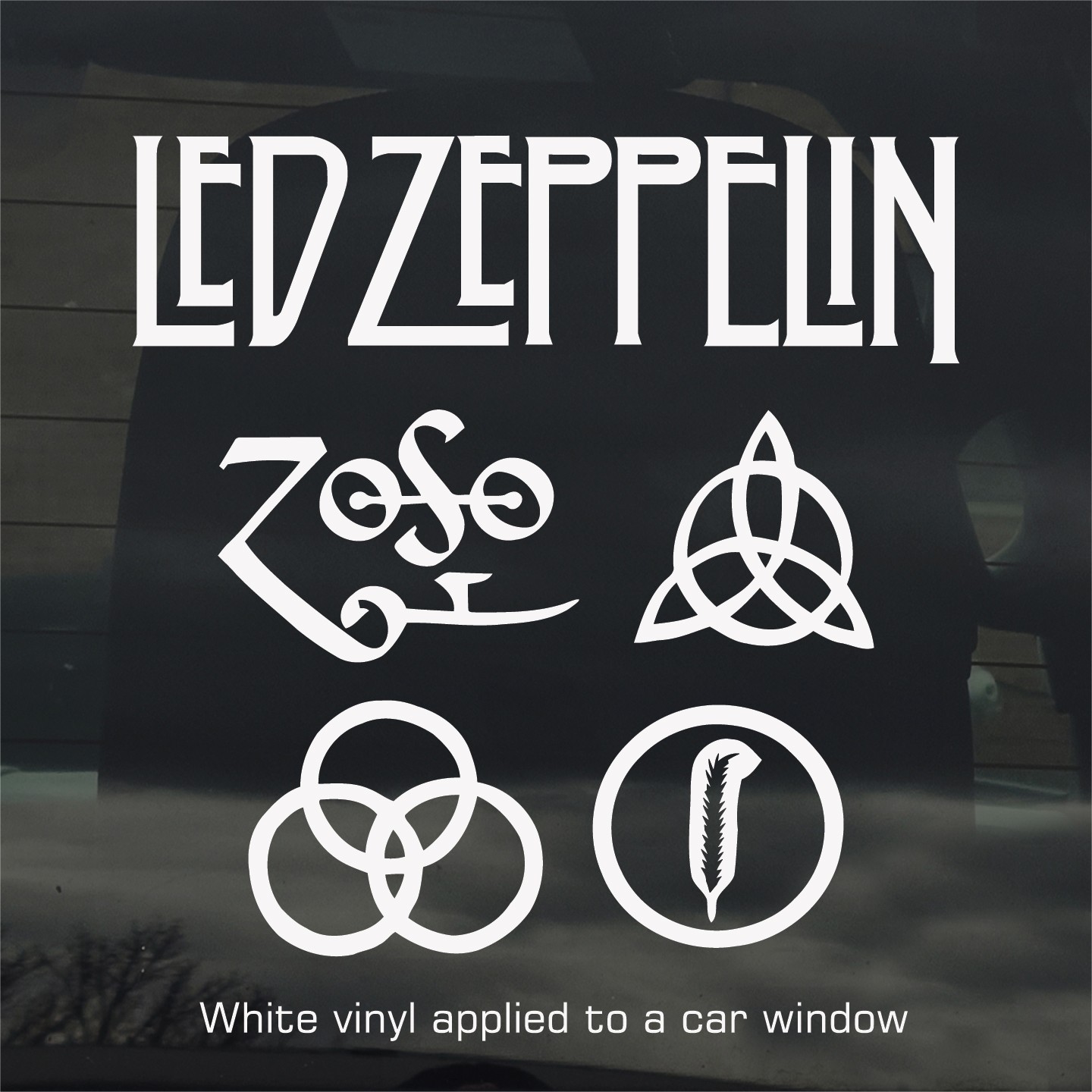 Led Zeppelin w/Symbols 8 Inch Vinyl Decal Sticker Car Window Laptop