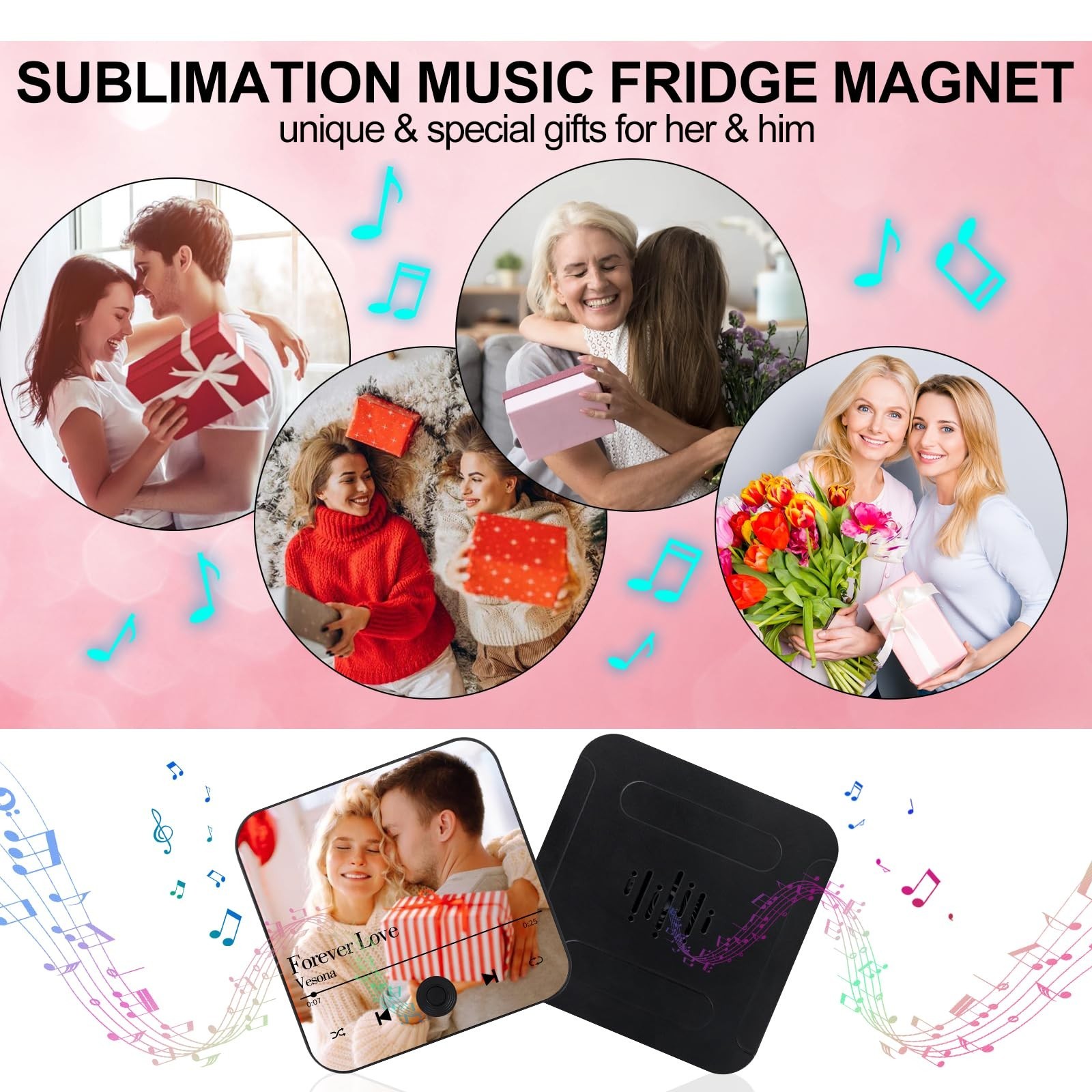 Sublimation Music Fridge Magnet Blank-Personalized Music Fridge Magnets,Print…