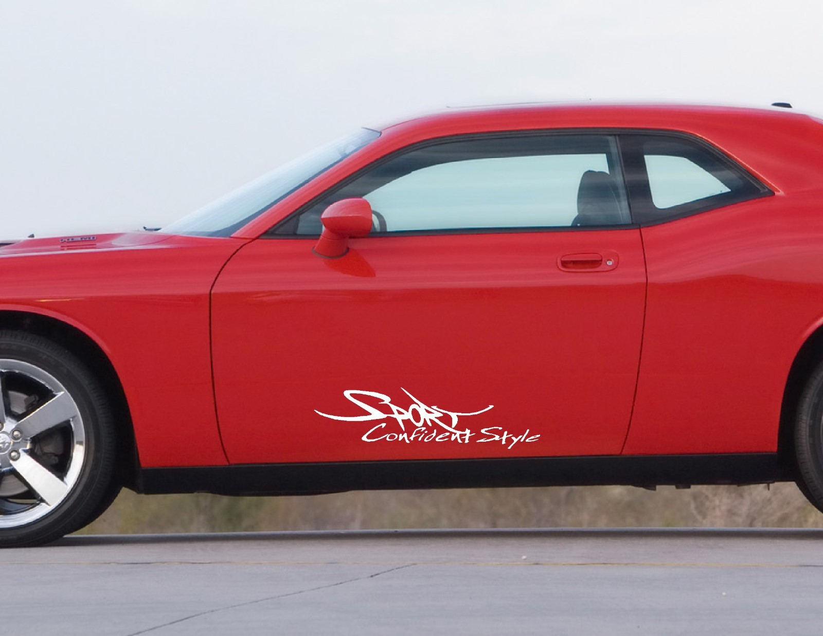 1 SET OF 2, SPORT CONFIDENT STYLE DECAL STICKER DODGE FORD CHEVY