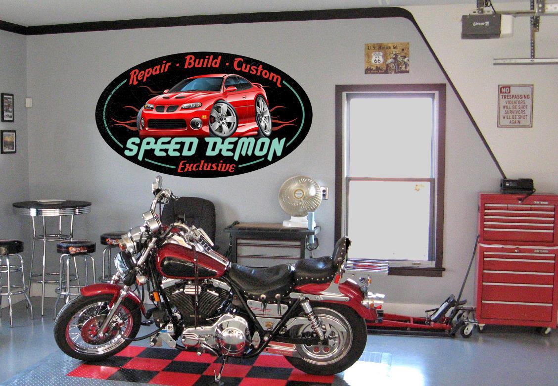 2004-06 Pontiac GTO SPEED DEMON Garage Sign Wall Art Graphic Sticker
