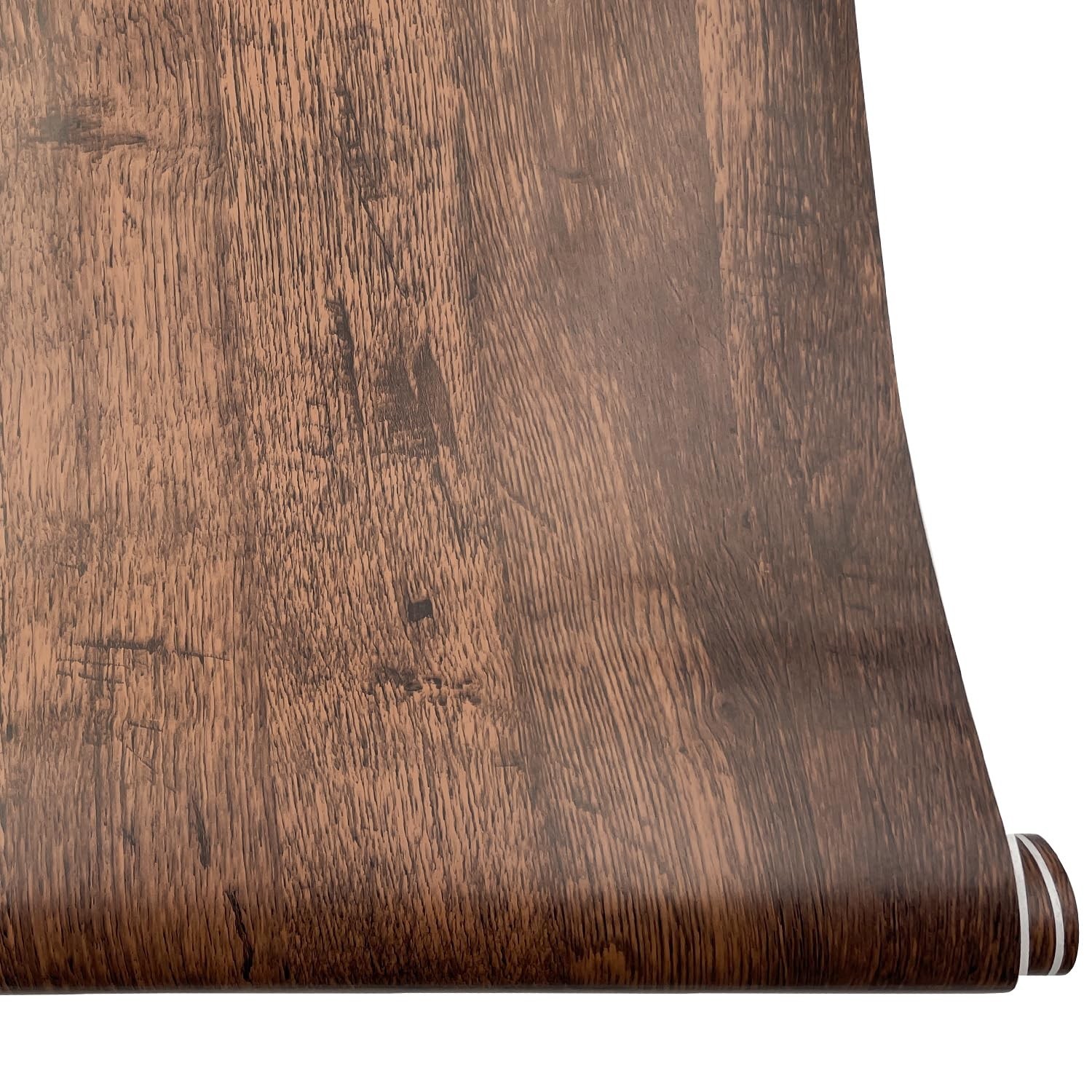 Yifely Brown Wood Grain Drawer Covering Paper Self Adhesive Shelf Liner Table…