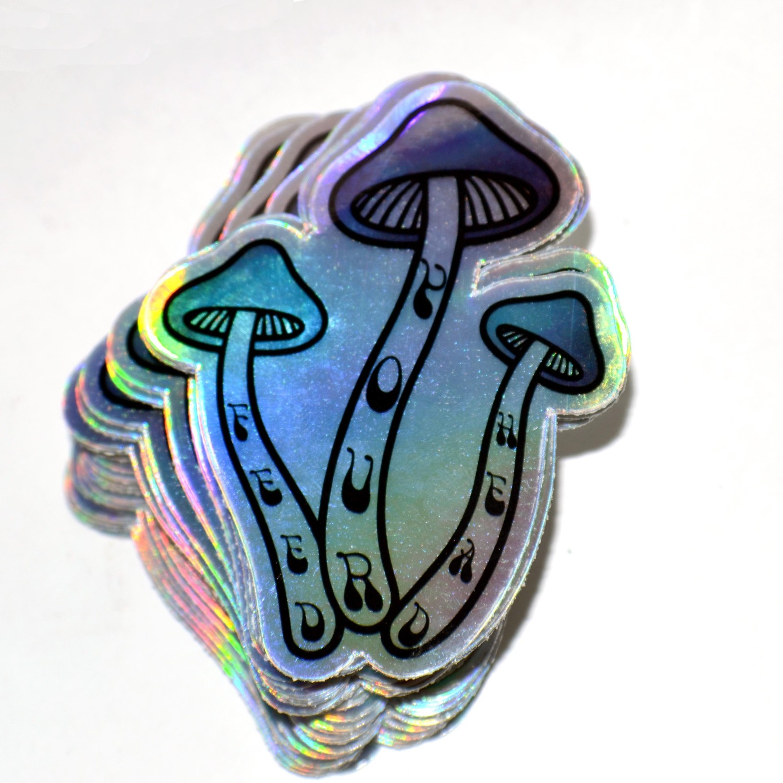 Custom 2 Inch Holographic Die Cut Vinyl Stickers 50 Pack for Laptop Gear