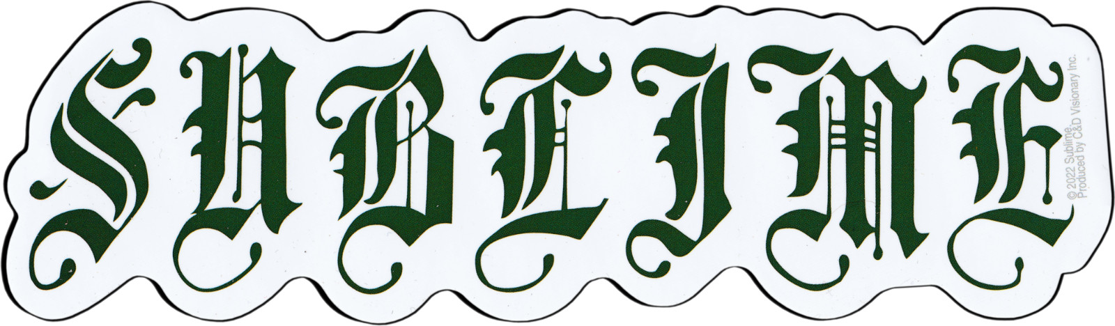Sticker – Sublime Old English Logo Ska Punk Reggae Rock Music Band 6" Decal 5892