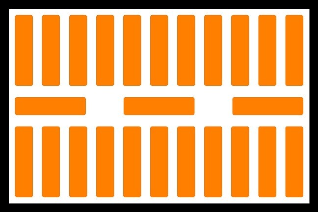 Rectangle Polka Dot Vinyl Decals Waterproof Outdoor Multiple Colors and Sizes