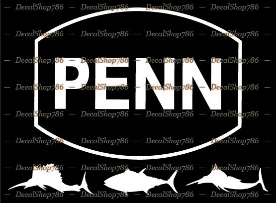 PENN Fishing Reels III – Cars/SUV's/Trucks Vinyl Die-Cut Peel N' Stick Decals