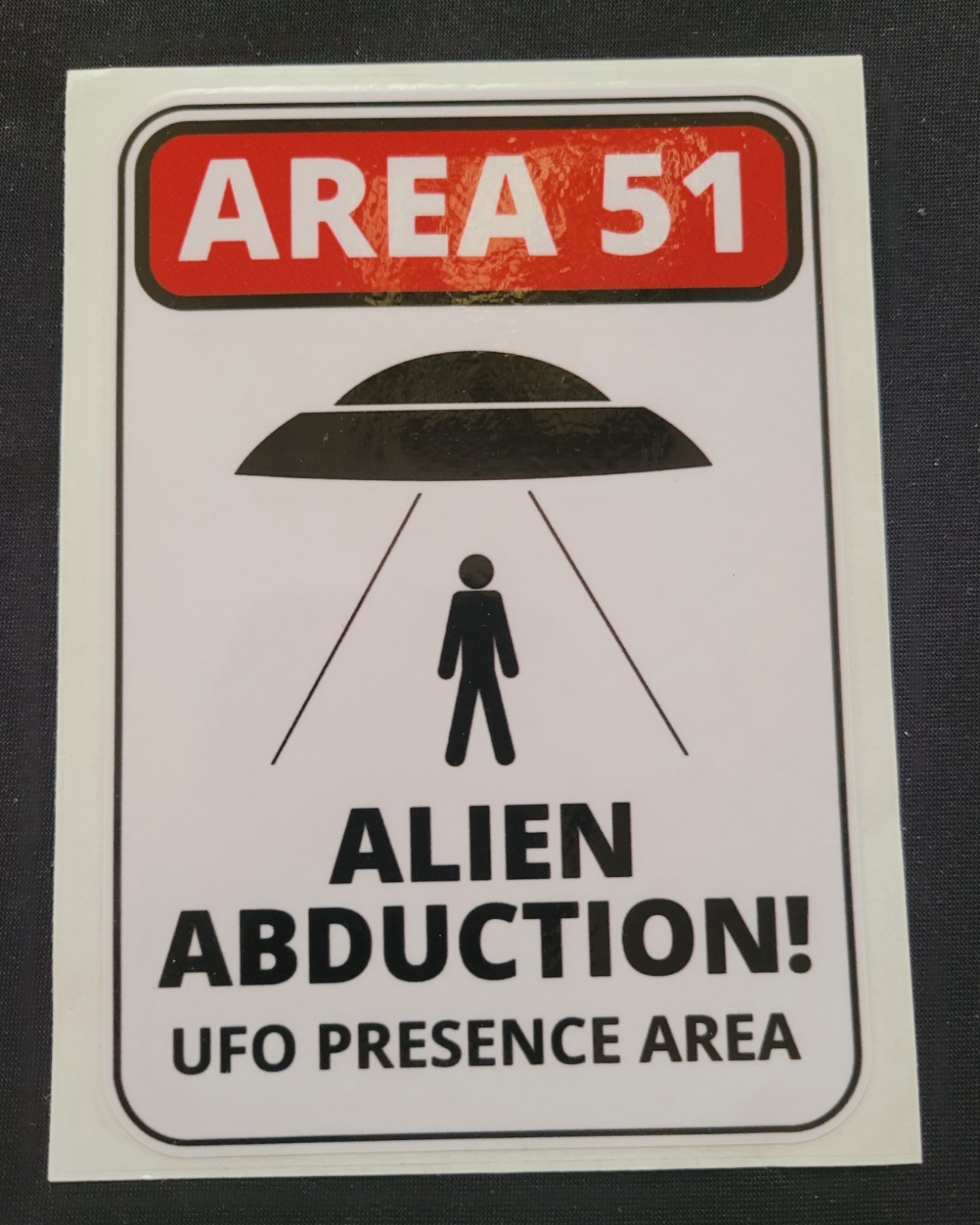 A-11 Area 51 Alien Abduction Vinyl Car Decal Window Laptop Mirror UFO 4" x 5"