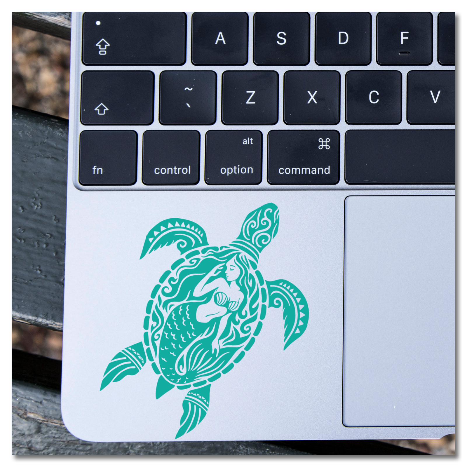 6" Mermaid Sea Turtle Vinyl Decal Sticker