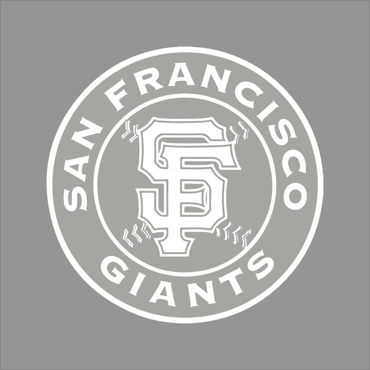 San Francisco Giants #4 MLB Team Logo 1 Color Vinyl Decal Sticker Window Wall