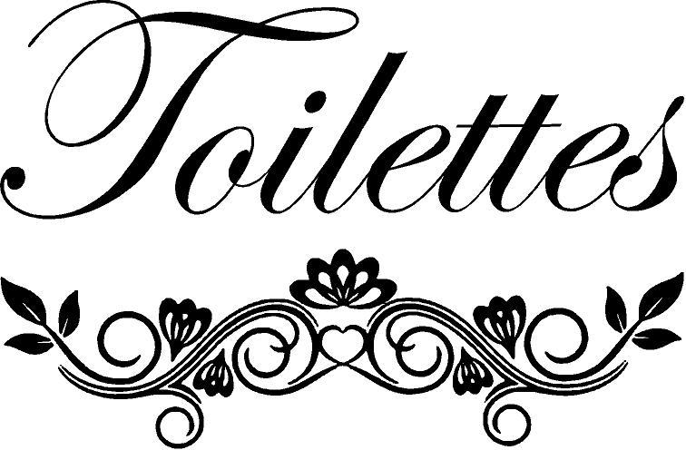 Toilettes Door vinyl Decal – guest bathroom, toilet French