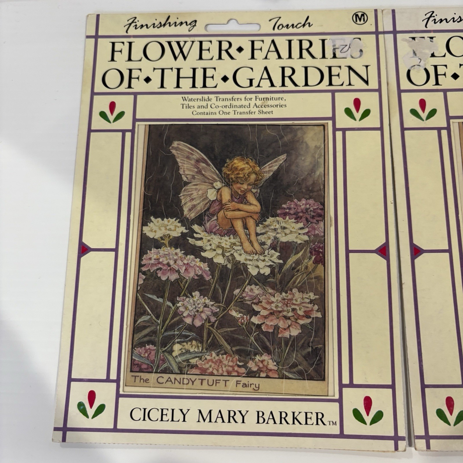 Flower Fairies Of The Garden Cicely Mary Barker 6” Water Transfer Decal 1991