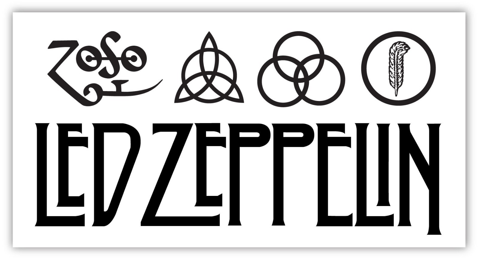 Led Zeppelin Vinyl Sticker Decal *3 SIZES* Vinyl Bumper Wall