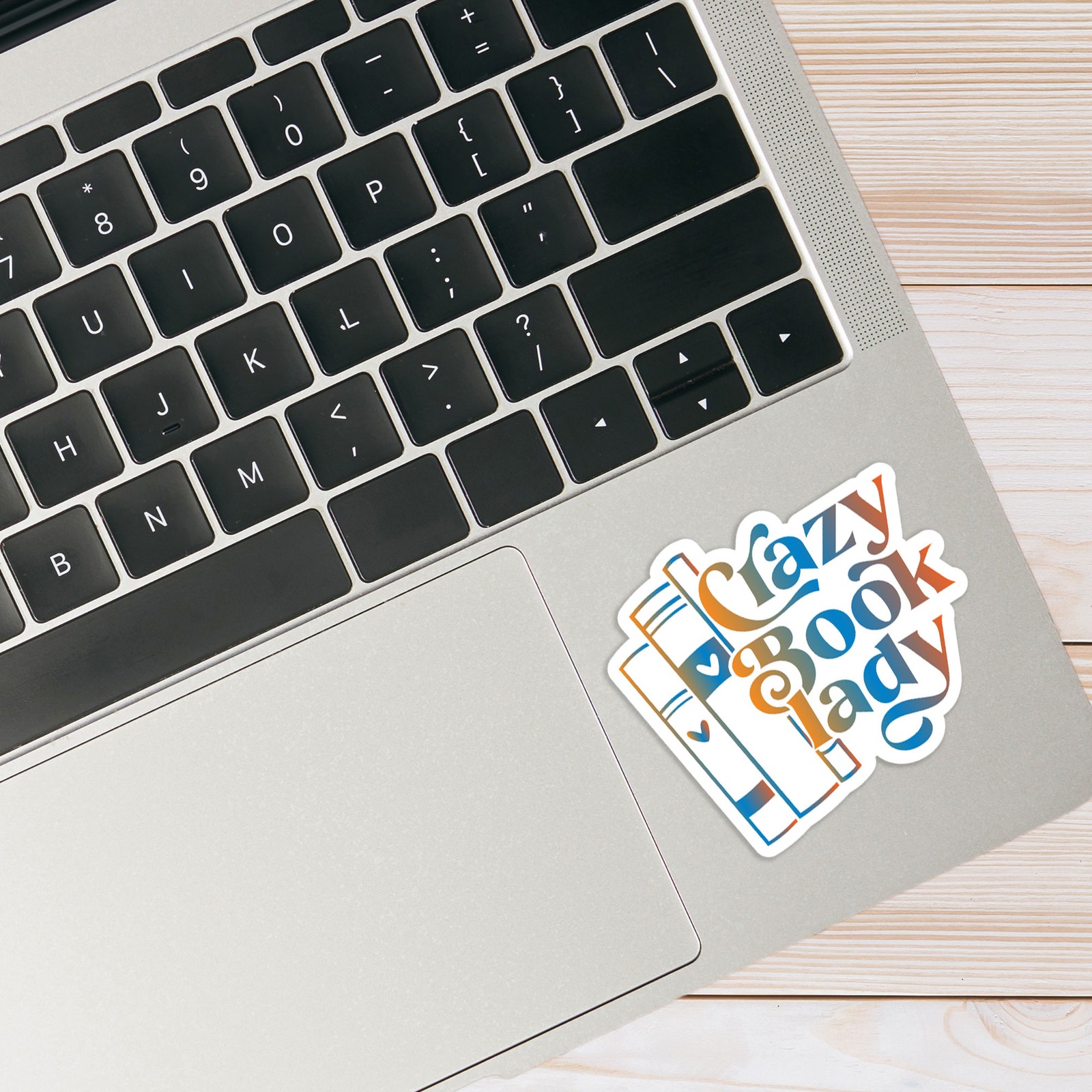 Crazy Book Lady – Vinyl Decal Sticker – Car Window Laptop – #1336