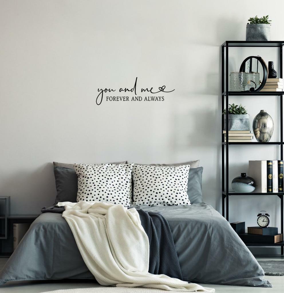 You And Me Forever And Always Wall Decal Vinyl Wedding Love Wall Art Decal
