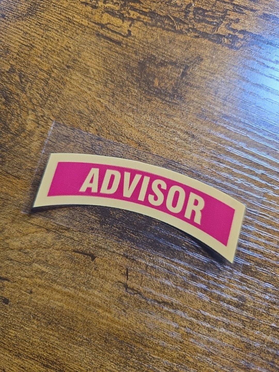 Advisor Tab RED/GLD 3in UV DTF Decal Waterproof Made In USA