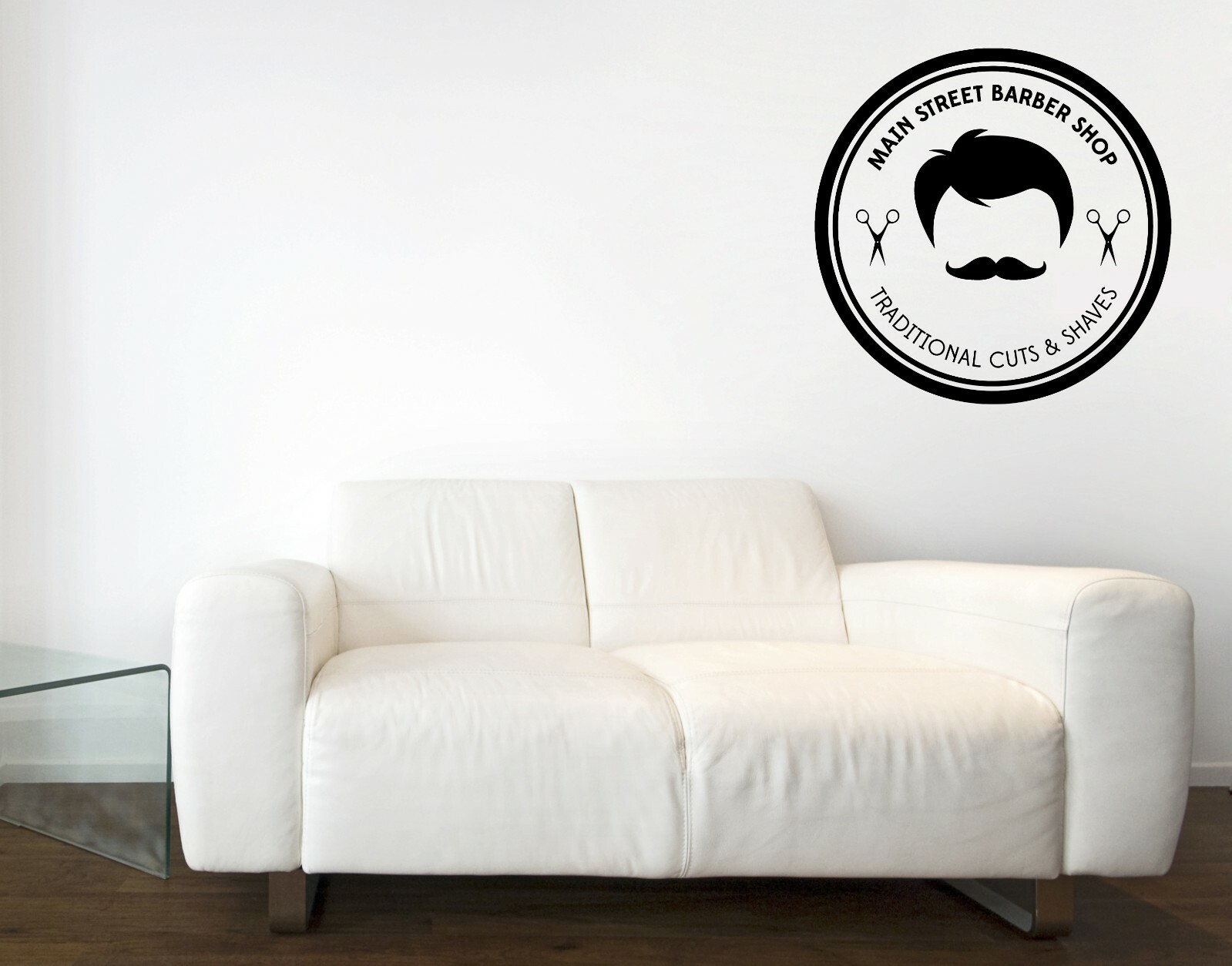 Vinyl Decal Wall Sticker Barber Gentlemens Salon Moustache Haircut Shaves n1542