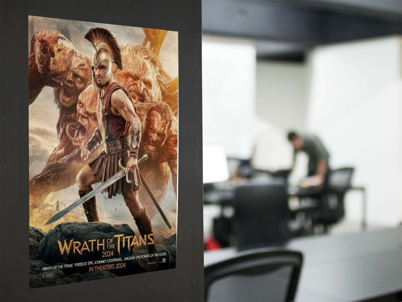 WRATH OF THE TITANS Movie Wall Vinyl Decal Poster Print (Removable Adhesive)
