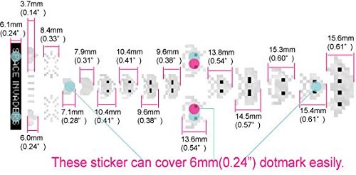 Jockomo Invaders Multi-Color Guitar Inlay Sticker