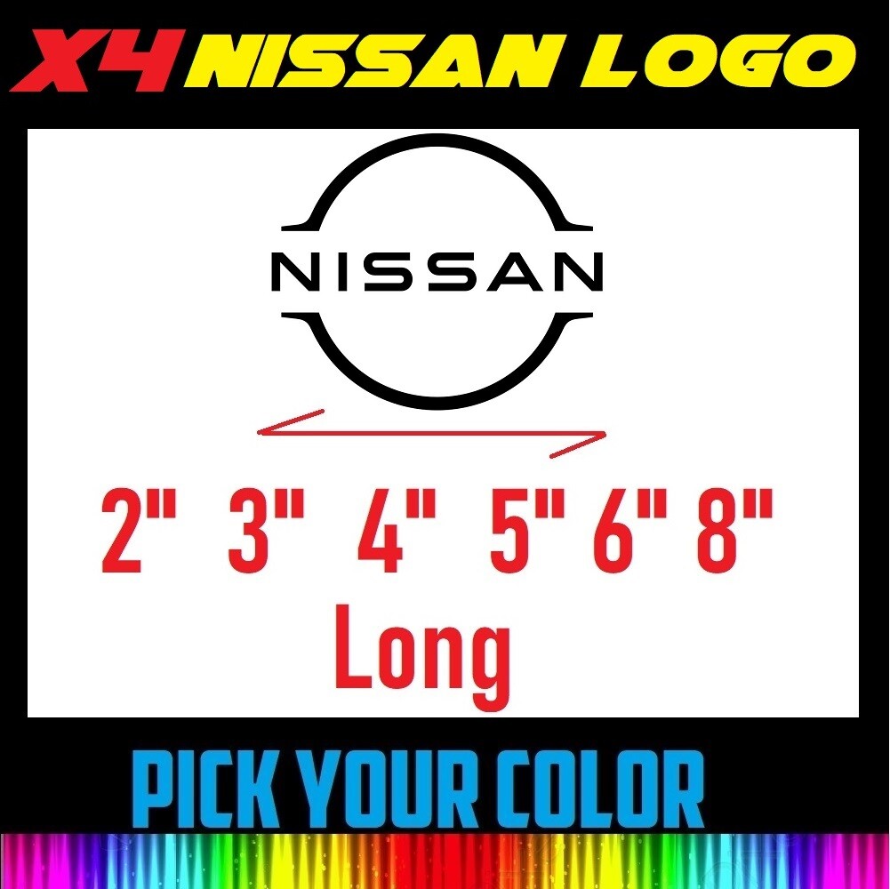 x4 2" 3" 4" 6" 8" NISSAN Logo Vinyl Wheel Decal Truck Car Sticker FREE SHIPPING