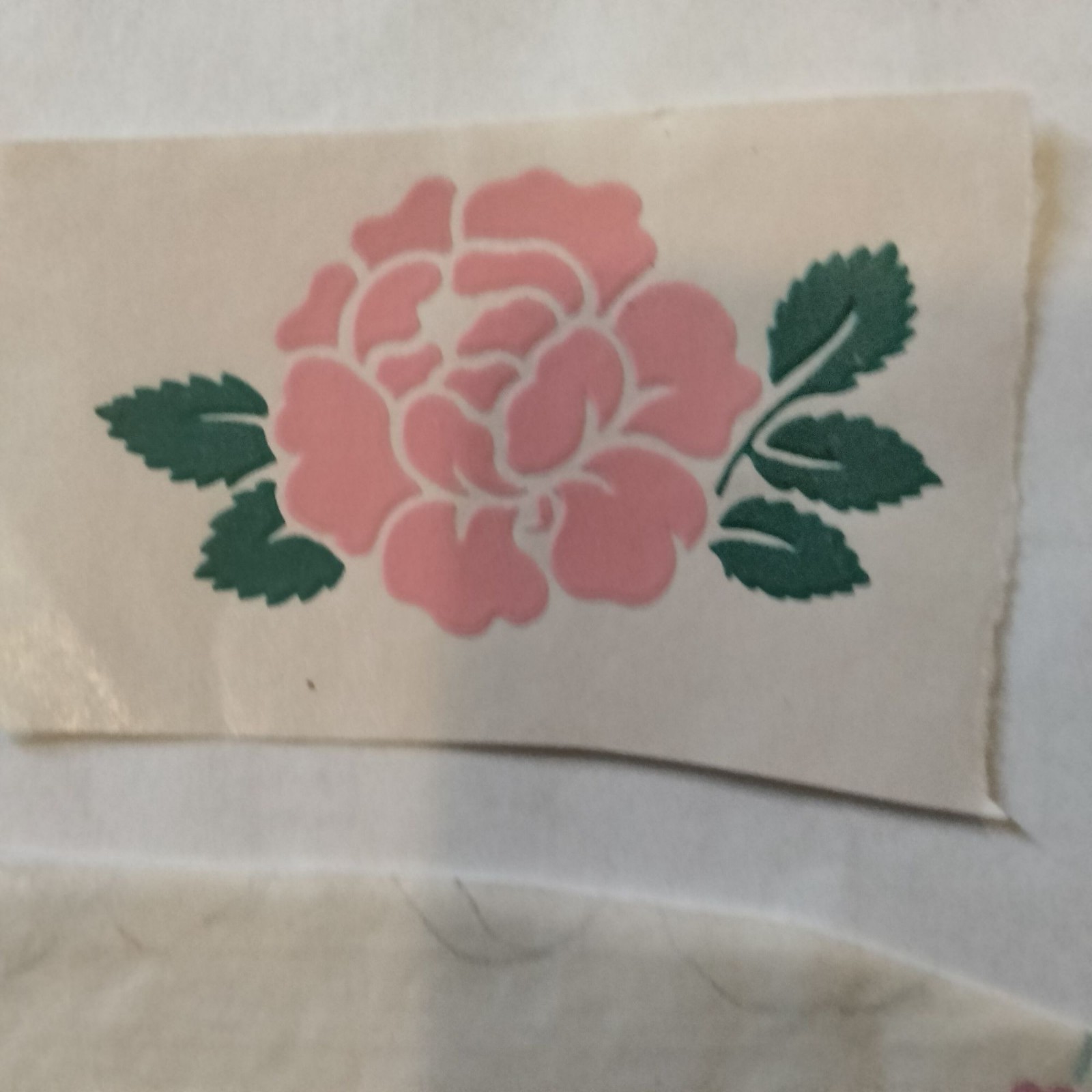 Floral Iron On Decal Pink Flower Peony Lavender Bow Lot 4