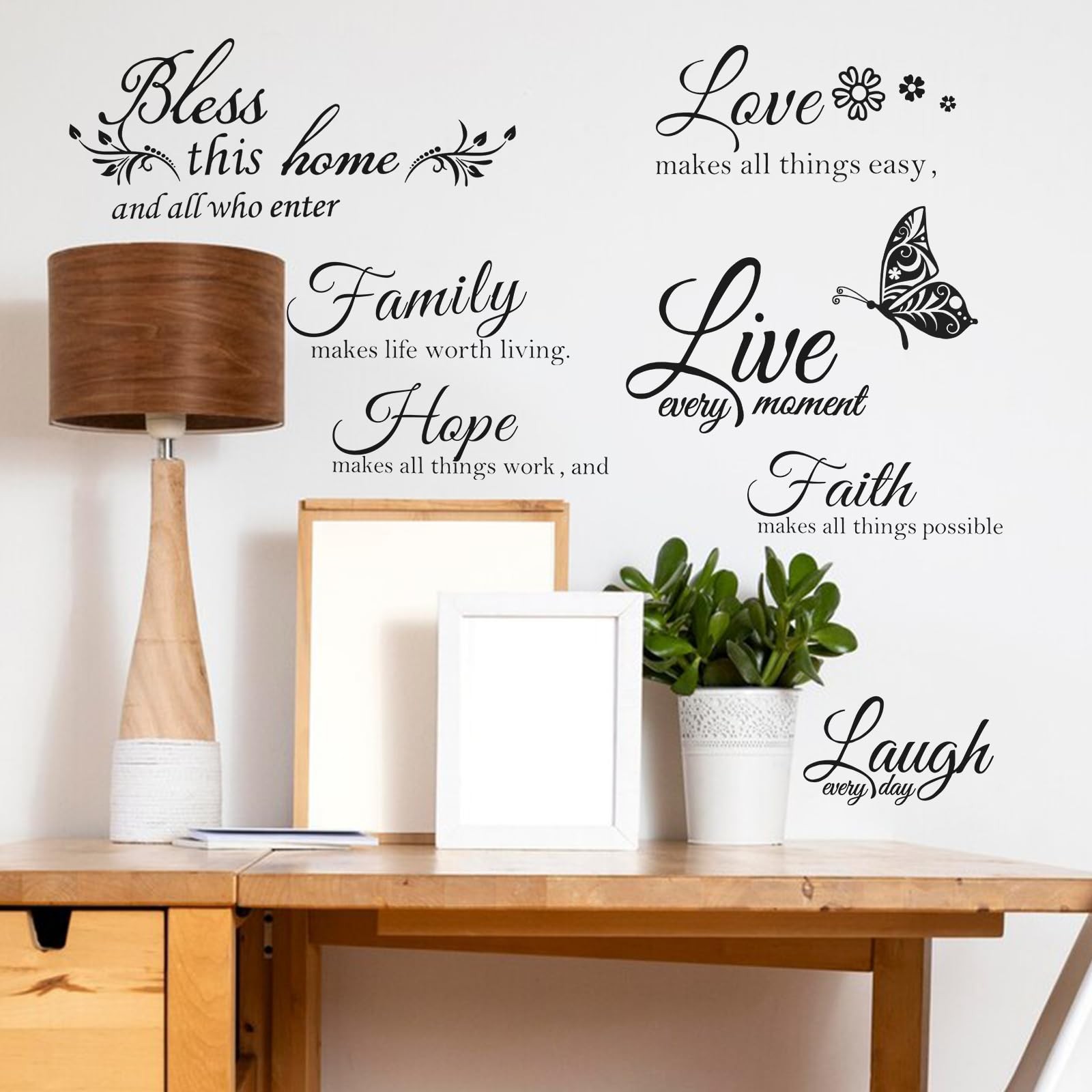 Inspirational Wall Decals Home Decor Motivational Quotes Stickers 23.6x11in