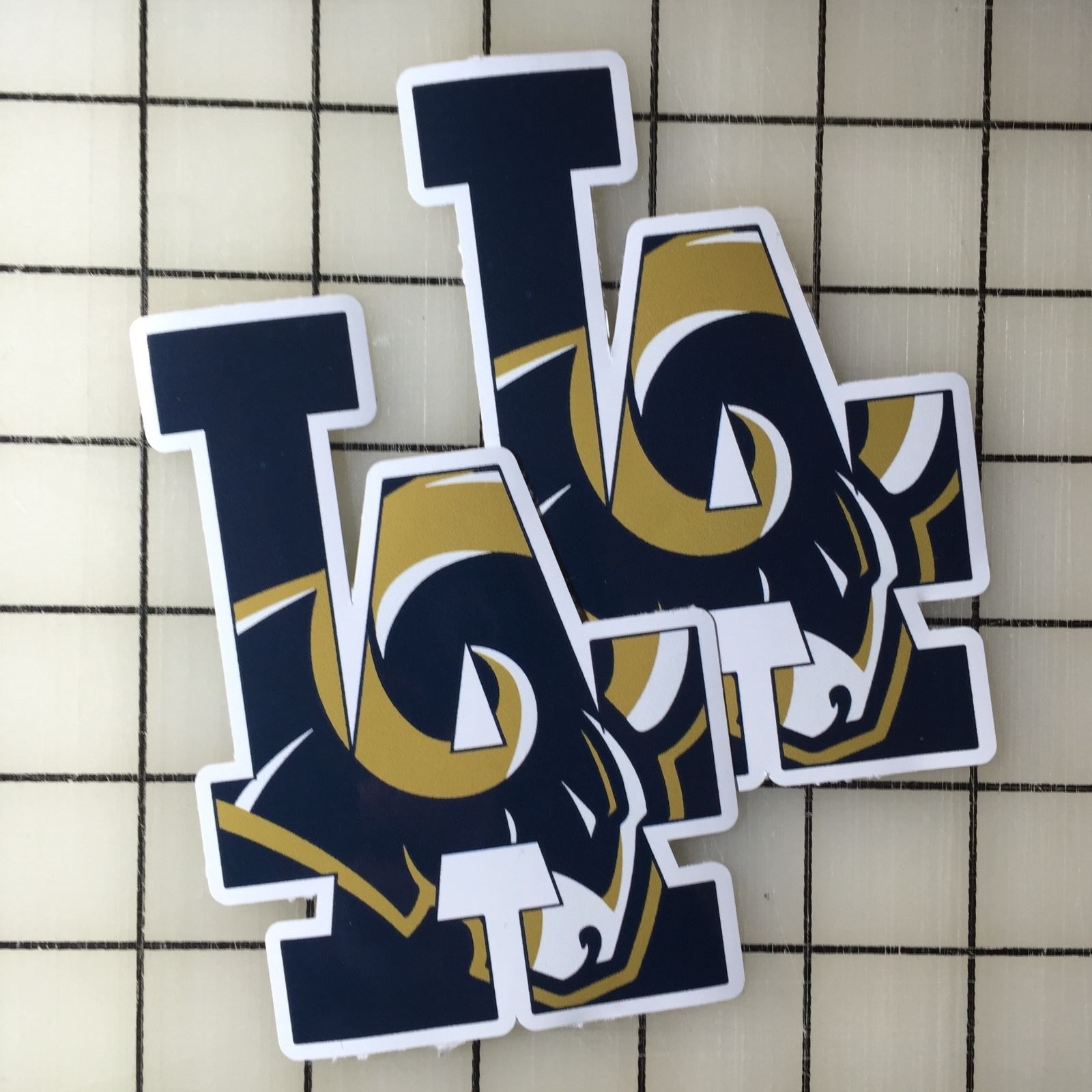 Los Angeles Rams 3" Wide Multi-Color Vinyl Decal Sticker – BOGO