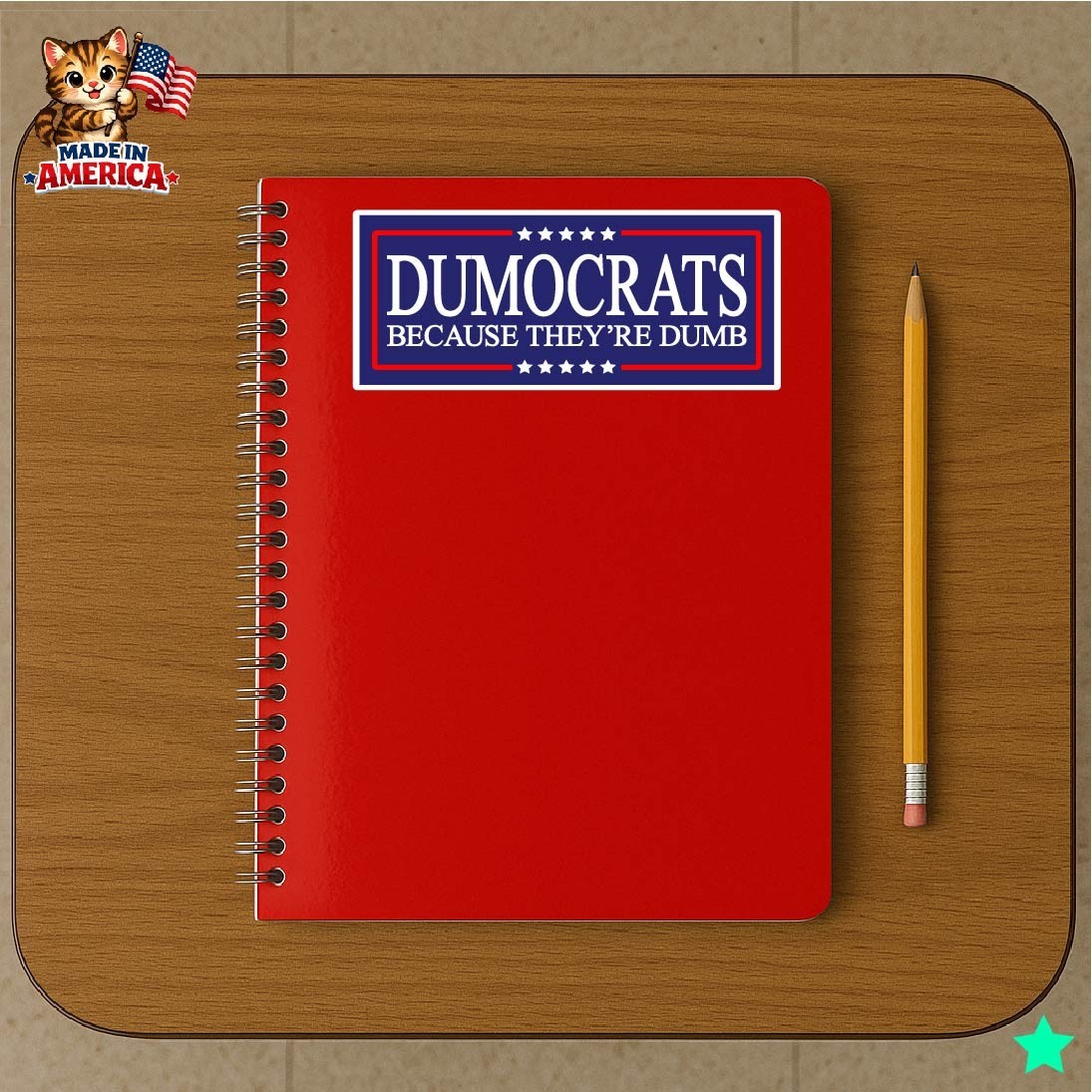 Dumocrats Decal Sticker President Trump Nickname Liberals MAGA Funny Political