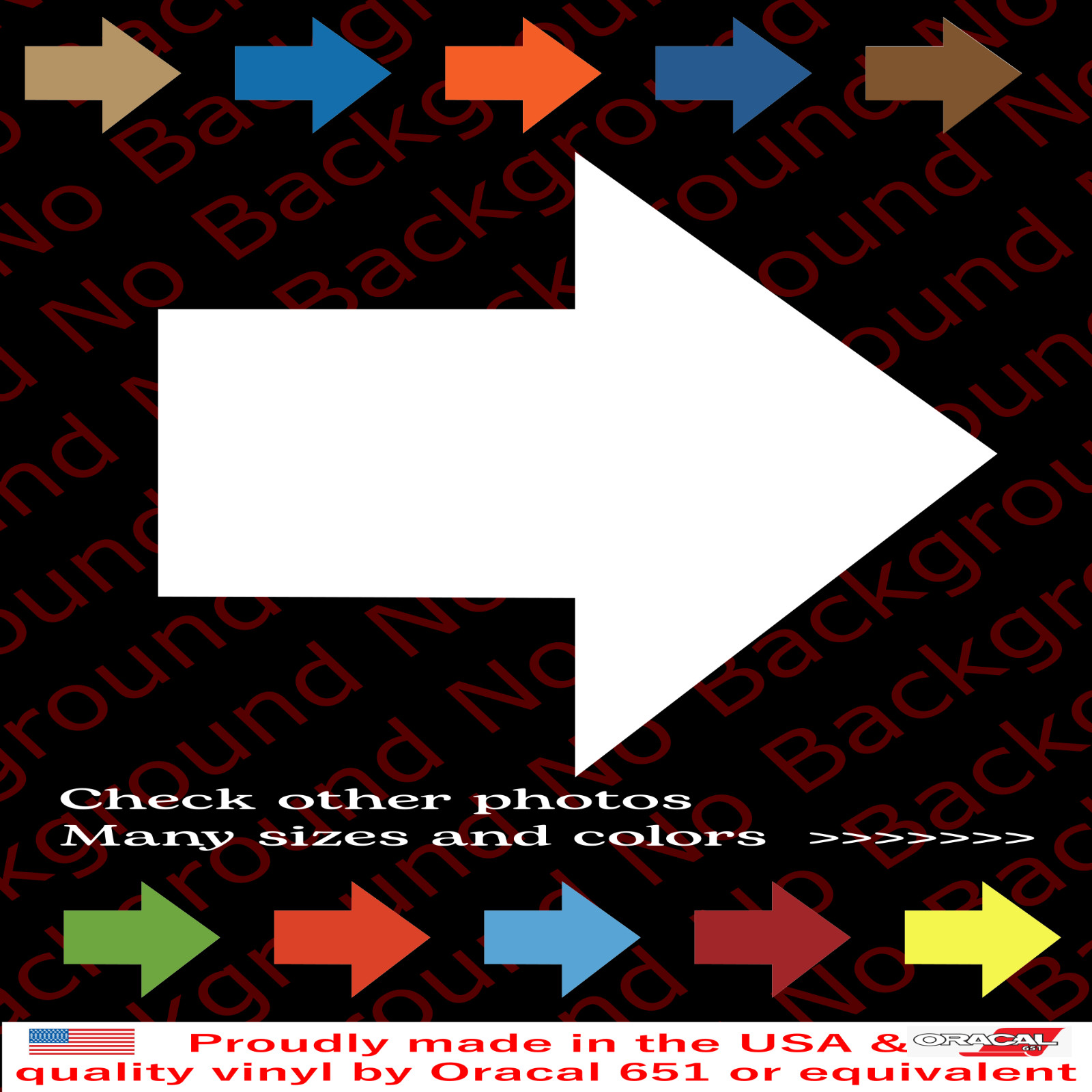 2 pcs x Arrow Vinyl Die Cut Decal Sticker – Direction Point Sign Business FY28A