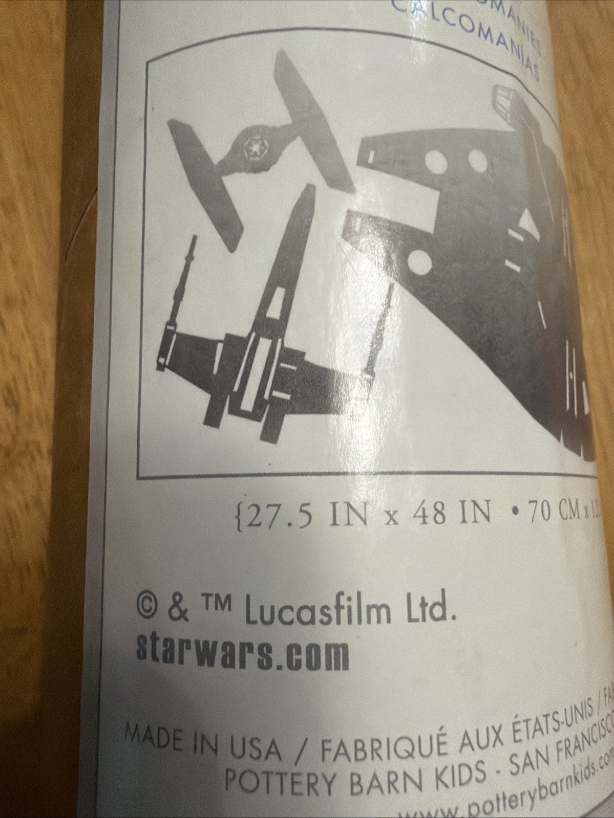 Pottery Barn Kids Star Wars Wall Decals Millennium Falcon And More 27.5”x48”