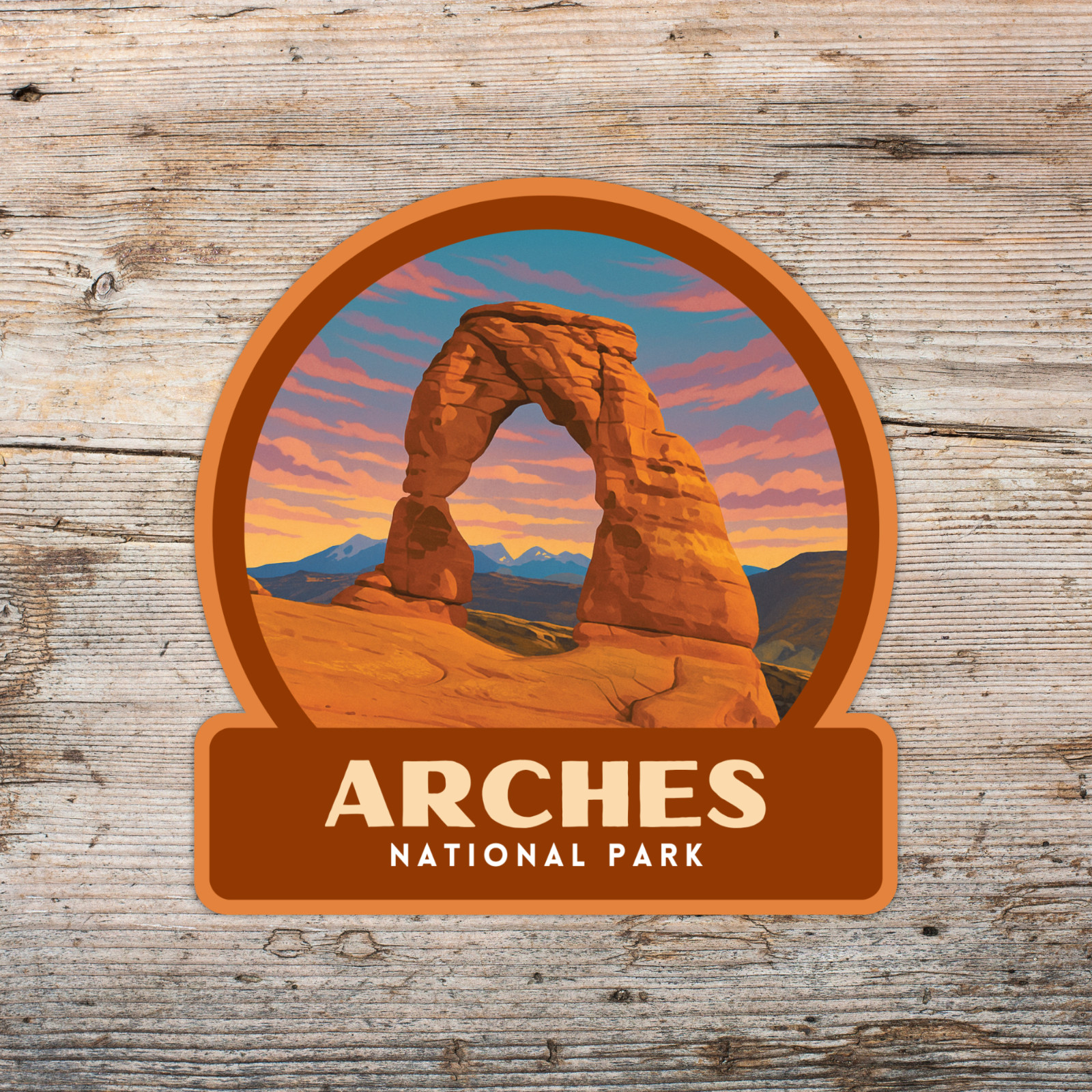 Arches National Park Sticker Vinyl Decal Laptop Water Bottle Cooler