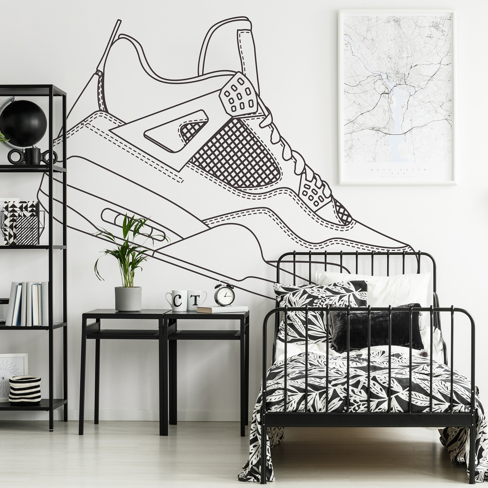 Sneaker Wall Decal Sticker for the Sneakerhead. Gift for Shoe Collector. #6704