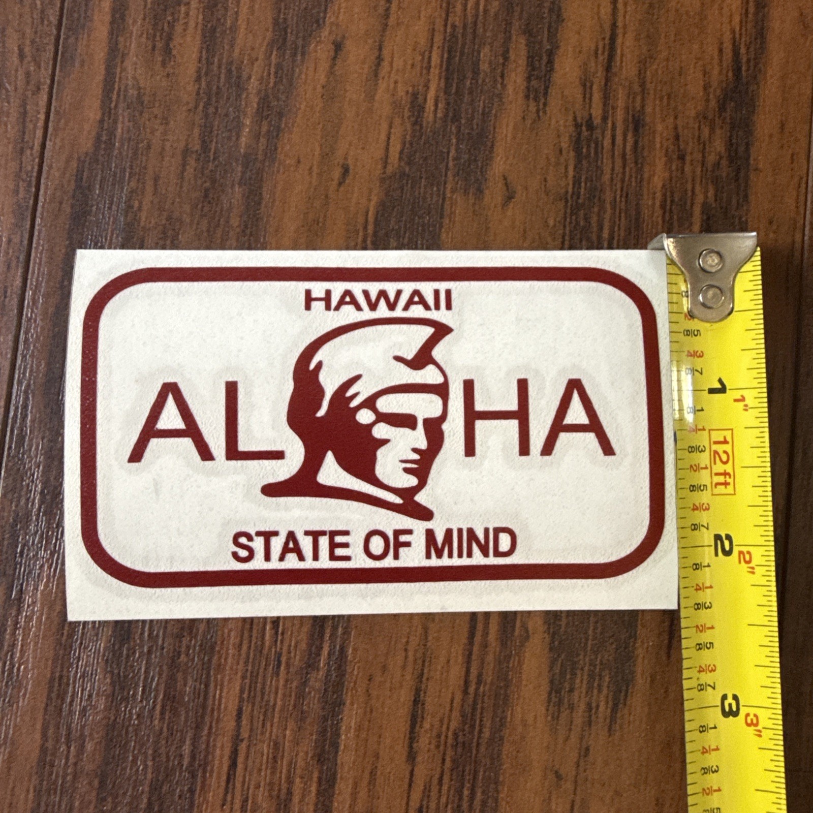 Hawaii License Plate Decal Sticker Aloha State Of Mind New 3” or 6” In 16 Colors