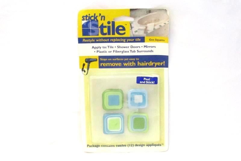 Lot of 6 Stick 'n Stile Geo Squares 12 Peel & Stick Tile Appliques Decor