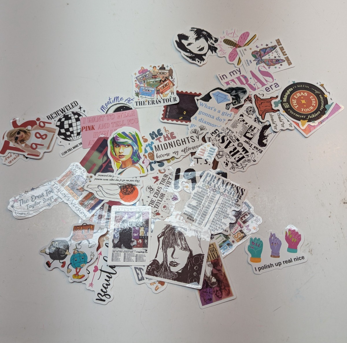 LOTS OF Taylor Swift Inspired Stickers Decals Alternative Emo Pop Multicolor