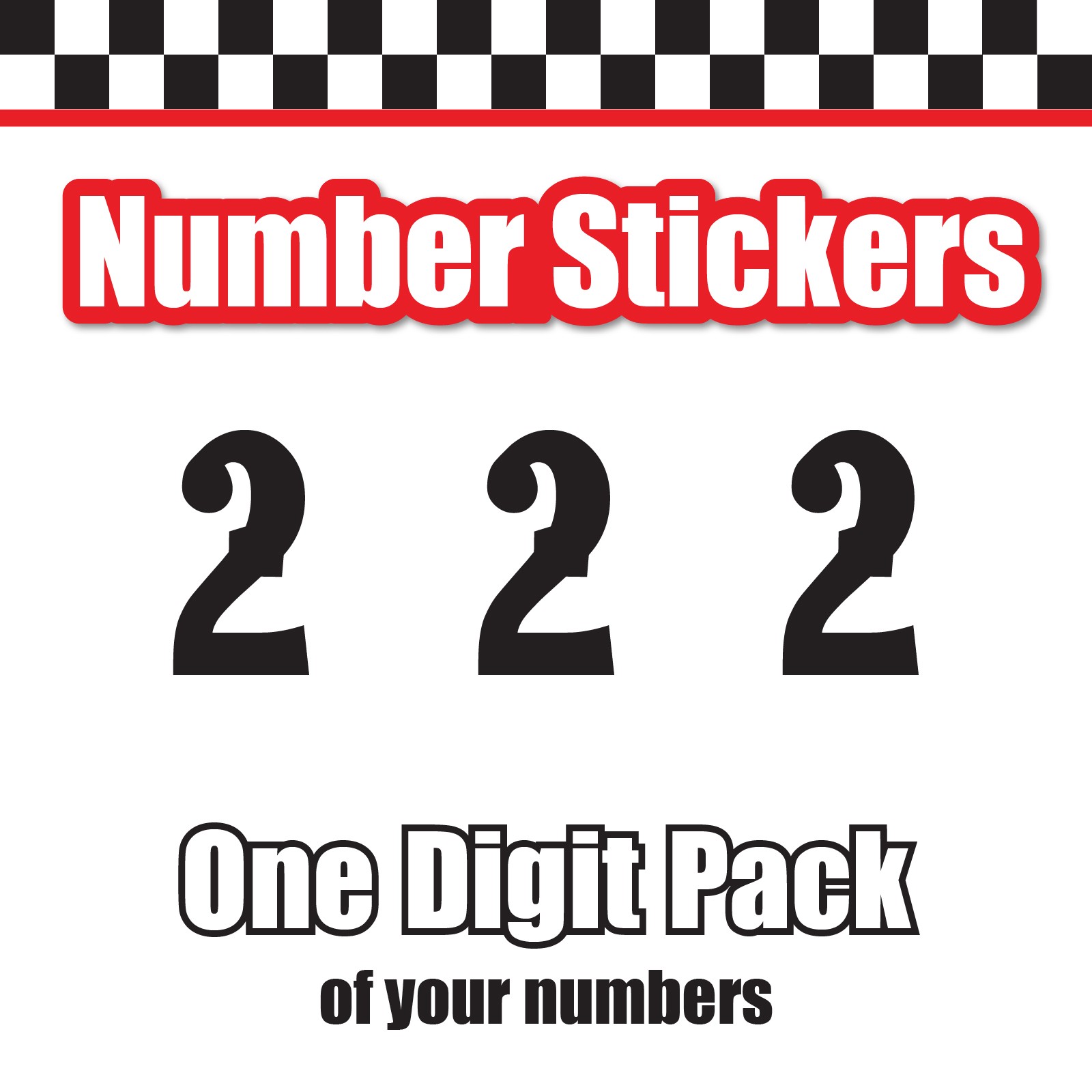 3x 3 Digit Custom Single Number Stickers Decal Locker Door Mailbox Pointedly Mad