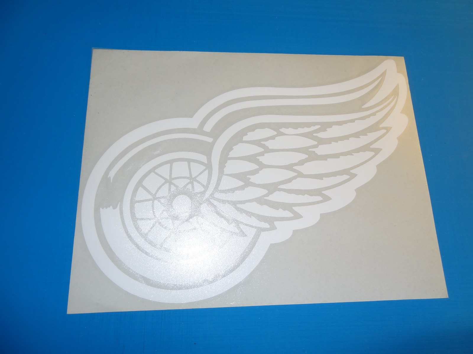 Detroit Red Wings Winged Wheel logo White or Red Vinyl Decal Choose your size