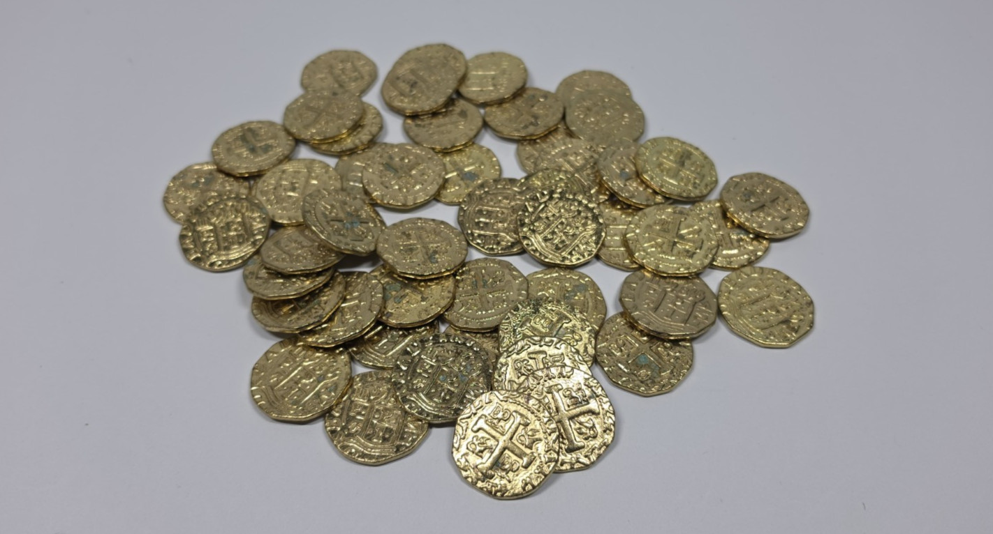 Dread Pirate Board Game 50 Metal Gold Coins Replacement Set Treasure Tokens
