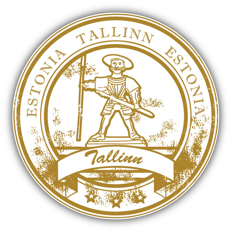 Tallinn Estonia Grunge Stamp Car Bumper Sticker Decal