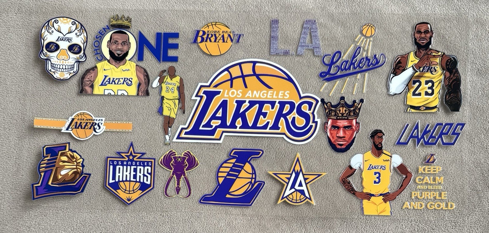 LOS ANGELES Basketball Team UV DTF Transfer Stickers Cup Wrap DIY Glasses