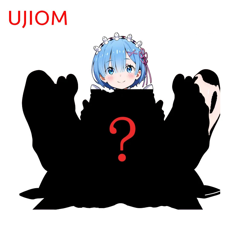 UJIOM Rem Maid Uniform Wall Sticker Amusing Creative Ingenious Waterproof Decal