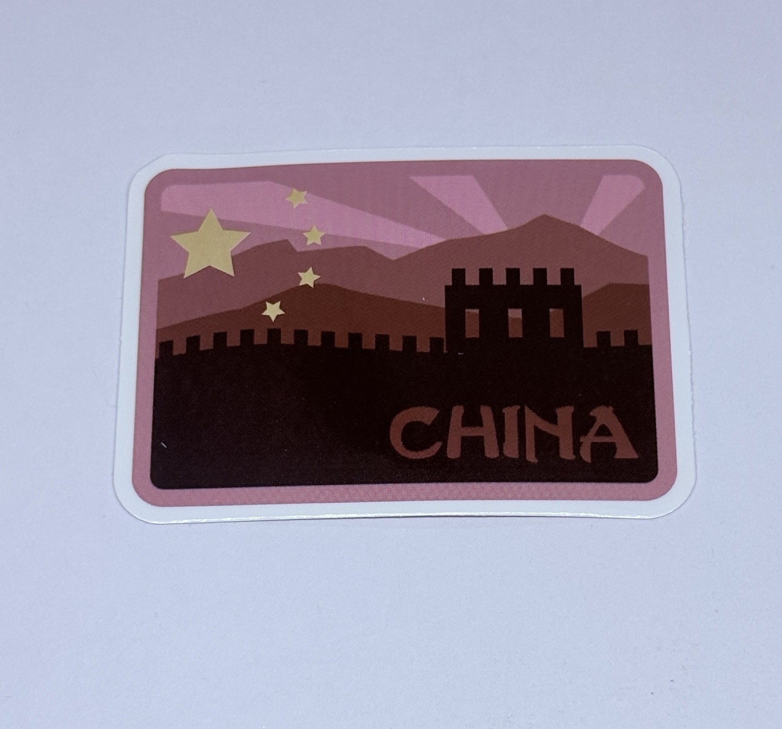 Great Wall Of China Sticker Flag Stars Travel Souvenir Decal Vinyl Art Decor T15
