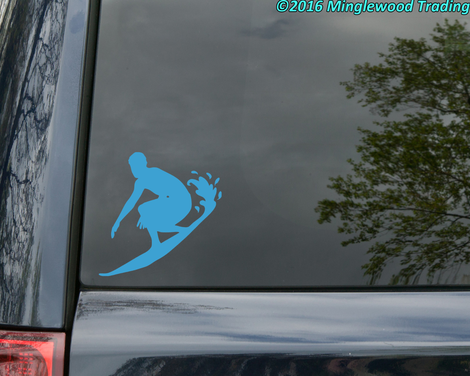 SURFER MAN BOY Vinyl decal Sticker – Surfboard Wave Surfing HI CA