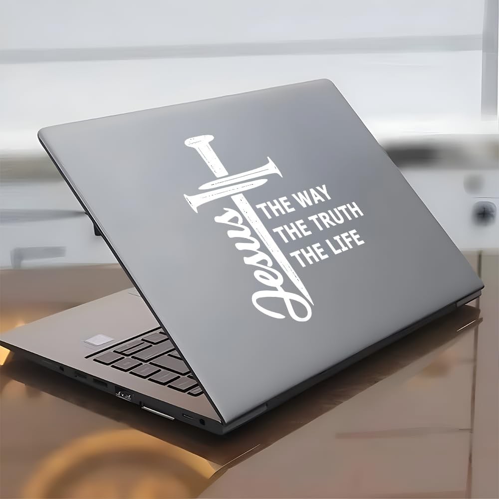 Christian Jesus Decal 7x7in – “The Way The Truth The Life” – Waterproof Vinyl…